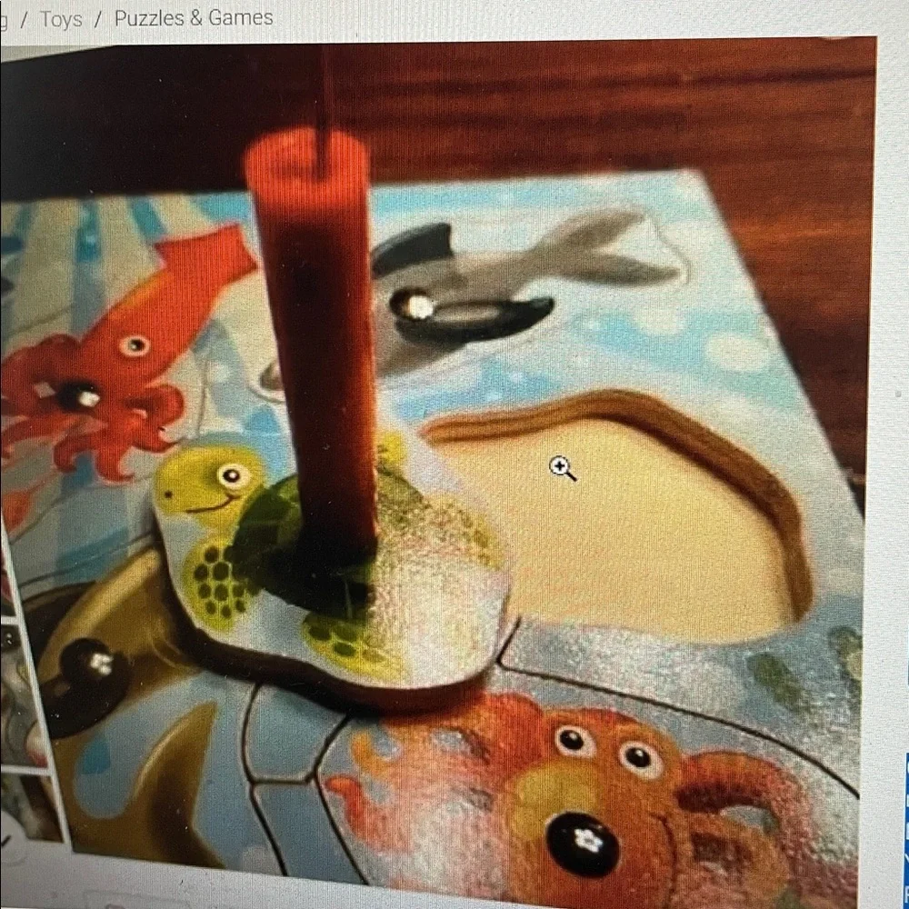 Melissa & Doug Magnetic Wooden Fishing Puzzle Game With 10 Ocean Animals